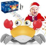 Kidology Crawling Crab Baby Musical Kids Toy with Led Lights & Rechargeable Battery|Interactive Early Learning and Entertainment Toys for Kids Toddlers & Infants|Tummy Time Dancing Toys,Multicolor