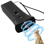 Anti Barking Device, 2 Modes Dog Barking Deterrent Devices, 25FT Handheld Stop Dog Barking Ultrasonic Bark Stopper LED Indoor Outdoor Bark Control for Small Medium Large Dogs Anti Bark Training Tool