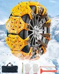 PHIONXEI Anti Skid Snow Chains for Car Tires Adjustable,8 Pcs Universal Emergency Tire Chains for Suv and Pickup Trucks Wheel Width 165-275mm(6.5in-10.8in)