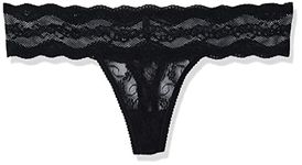 b.tempt'd by Wacoal Women's Lace Kiss Thong Panty, Night, Small