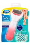 Scholl Velvet Smooth Electric Foot File - Pedicure Foot File System for Hard Skin and Callus Removal - Batteries Included