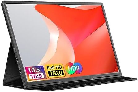moonka 10.5inch Portable Monitor 1920x1280P FHD IPS Screen USB-C Laptop HDMI Second External Monitor for Laptop,PC,Mac Phone,PS,Swich,IPS Ultra-Thin Zero Frame Gaming Monitor/Premium Smart Cover