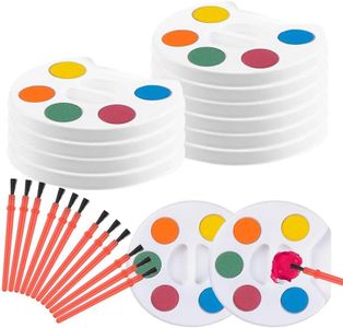 ArtCreativity Mini Paint Sets - Pack of 12 - Each Set Incudes Five Water Paint Colors Paint in Tray with Painting Brush - Artistic Crafts and Supplies - Great for Schools, Party Favor, Prize for Kids