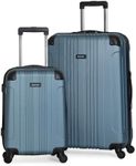 Kenneth Cole Reaction Out of Bounds Lightweight Hardshell 4-Wheel Spinner Luggage, Granite Blue, 2-Piece Set (20" & 28"), Kenneth Cole Reaction Out of Bounds Lightweight Hardshell 4-Wheel Spinner