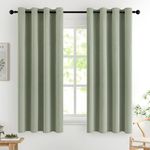 MIULEE Sage Green Blackout Curtains for Living Room 2 Panel Set, Premium Eyelet Curtains for Bedroom, Thermal Insulated Window Curtains Drapes, Black Out Curtains 54 Drop, Each Panel 46 x 54 Inches