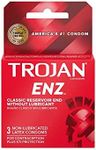 Trojan Non-Lubricated Premium Latex Condoms 3 ct (Pack of 6)