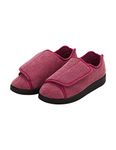 Women’s Double-Extra Wide Easy Closure Slipper for Seniors - Dusty Rose/Black 7