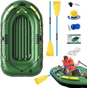 Inflatable Boat Canoe - Inflatable Raft, Inflatable Kayak with Air Pump Rope Paddle | Portable Fishing Boat Raft for Lake with Oar Pump, Sea Boat for Adults and Kids