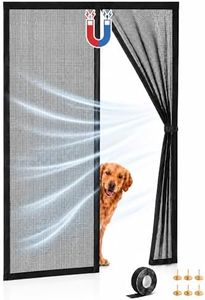 Vnivxte Magnetic Screen Door for RV Camper - 33" x 75" Heavy Duty Fiberglass Mesh Curtain for Travel Trailer Fifth Wheel, Tear Resistant Pet Friendly Netting, Hands Free Self Sealing Entry