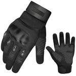 WESTWOOD FOX WFX Motorcycle Gloves for Men and Women Hard Full Finger Touchscreen Motorbike Gloves for Bike Riding (BLACK, M)