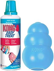 KONG - Puppy Toys for Teething with Puppy Easy Treat Stuffing (Colors May Vary) - for Small Puppies