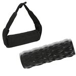 Dr. Odin Waldon YC-618F Electric Vibrating Foam Yoga Roller, Massager with Wave Pattern For Pain Relief, Back Pain, Deep Tissue Massage, Physiotherapy (Black)