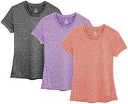 icyzone Women's Workout Running T-S