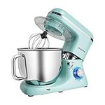 Aucma Stand Mixer,7L Tilt-Head Food Mixer, 6 Speed Electric Kitchen Mixer with Dough Hook, Wire Whip & Beater 1400W (7L, Blue)