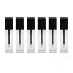 6Pcs 7ml Empty Lip Gloss Tube Containers with Rubber Stopper and Wand Applicator Refillable Plastic Lipstick Tube Lip Balm Bottles Vials for DIY Lip Samples