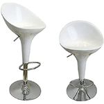 Faab International ABS High-Back Barstools White Set of 2