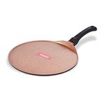 Sumeet Granite Finish NonStick Die Cast 4mm Thick Dosa Tawa - 30.5 cm, Peach Color