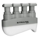 Strauss Adjustable Square Finger Hand Grip | Grip Strength Trainer & Finger Strengthener | Veins Strengthener & Forearm Grip Resistance Trainer | Hand Gripper for Men and Women,(Grey)