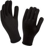 SEALSKINZ Unisex Merino Full Finger Glove Liner, Black, One Size