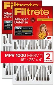Filtrete ADP01-2PK-2 16x25x4 AC Furnace Air Filter, MPR 1000, Fits Honeywell and Lennox Devices, Micro Allergen Defense Deep Pleat, 2-Pack (Actual Dimensions 15.88 x 24.56 x 4.31), 2 Count
