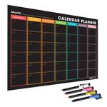 WallTAC A2 Monthly Wall Planner Sticker with Blackboard Pens | Made in the UK | Easy-to-Remove Dry Wipe Calendar or To Do List for Home and Office [42 x 60cm]