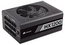 Corsair HX Series, HX1200, 1200 Watt, Fully Modular Power Supply, 80+ Platinum Certified, Model Number: CP-9020140-NA