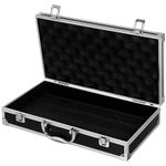 DOITOOL Silver Aluminum Briefcase with Lock, Aluminum Briefcase for Men or Women (14.1x7.8x2.9Inch), Black, 36X20CM