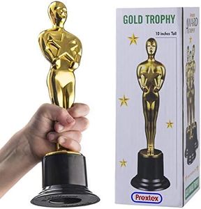 PREXTEX Golden Statues Trophy Award - Awards and Trophies for Party Celebrations, Award Ceremonies, and Appreciation Gifts - Ideal for Competitions, Rewards, and Party Favors for Kids & Adults