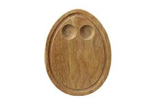 apollo THE HOUSEWARES BRAND Breakfast Board Egg Holder, Dippy Eggs, Hevea Wood, Size 18x24cm, Natural, Brown