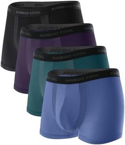 BAMBOO COOL Men's Cooling Trunks with U-Mesh Vent - Breathable Viscose, Tag-Free, Anti Ride-Up Underwear for Men