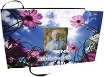 COMMEMORATIVE CREMATION URNS Morning Glories Photo Funeral Guest Book for Memorial Service and Celebration of Life Guest Book for Memorial Service - Beautiful & Vibrant Sign in Book for Funeral