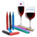 8 Pcs of Wine Glass Markers, CNYMANY Erasable Washable Name It Marker Pens for Glassware Window - 8 Colors