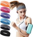 QiShang 6Pack Sweat Bands Headbands