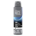 Dove Men+Care Dry Spray Antiperspirant for 72H Protection, Anti-White Marks, Anti-Yellow Stains, Stain Defense Clean, 107 g