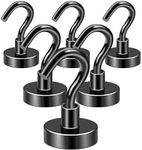 DIYMAG Black Magnetic Hooks, 50 LB 