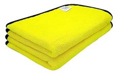 SOFTSPUN Microfiber Baby Hand & Face Towel 40x60 Cms, 2 Piece Towel Set, (Yellow) Super Soft & Silky for Hand, Face, Body - Hypoallergenic Sensitive Skin Wipes & Washcloths.…