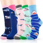 Belloxis Shark Gifts for Shark Lovers Shark Socks Womens 4-7 Shark Gift Birthday Gifts for Women Teenage Girls Gifts Sister Gifts Daughter Gifts