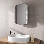 Artis Bathroom Single Door Mirror Stainless Steel Square Edge Modern Cabinet 400 x 600mm