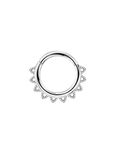 FANSING 316L Surgical Steel Short Spike Piercing Rings for Septum Daith, 16g 8mm, Stainless Steel, no gemstone