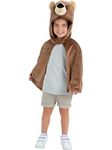 Smiffys Deluxe Bear Plush Cape, Kids, Children's Animal Fancy Dress, Book Character Dress Up Accessories