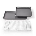 Chicago Metallic 16833 Non-Stick Value Pack with 2 Cookie/Jelly Roll Pans and Cooling Grid, 3-Piece