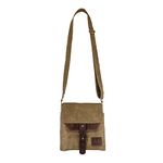 Hide & Drink, Satchel Handmade from Waxed Canvas, Full Grain Leather - Water Resistant Field Bag, Crossbody Bag for Storing Personal Items - Zipper Closure, Adjustable Shoulder Strap - Fatigue