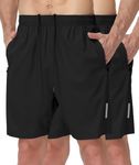 UUMIAER Mens Athletic Gym Shorts 7" Utra-Light Quick Dry Running Workout Basketball Shorts with Zipper Pockets Sports Tennis