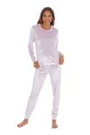 Sleep Snob Womens Crushed Velvet Loungewear Set Luxury Velour Pyjama Set (CA/US, Alpha, Medium, Regular, Regular, Lilac)