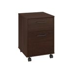 Bush Furniture Key West 2 Drawer Mobile File Cabinet in Bing Cherry