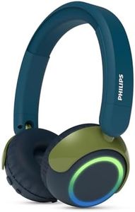 Philips TAK4200CT Casque Pliable Supra-auriculaire pour Enfants de la série 4200 - Volume limité, Partage Audio, câble 3,5 mm et USB-C Inclus - Cristal Sarcelle