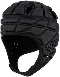 Surlim Rugby Helmet Headguard Headgear for Soccer Scrum Cap Soft Protective Helmet for Kids Youth (Black, Large)