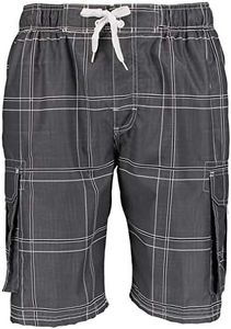 Kanu Surf Flex Mens Swim Trunks Quick-Dry Bathing Suit Men, 9-inch Inseam (Regular & Extended Sizes), Flex Charcoal, 5X-Large