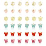 36Pcs Butterfly Charms, BetterJonny 6 Colors Gold Plated Butterfly Pendants for Necklace Bracelet Earrings DIY Jewelry Making