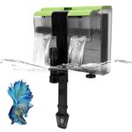 30-45 Gallon Aquariums Power Filter with Surface Skimmer, Lychee External Quiet Fish Tank Filter, Hang on Back Filter, Filtration & Adjustable Water Flow, Dual Waterfall for Increasing Oxygen, 172GPH